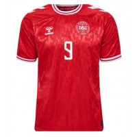 Dánsko Rasmus Hojlund #9 Domáci futbalový dres ME 2024 Krátky Rukáv